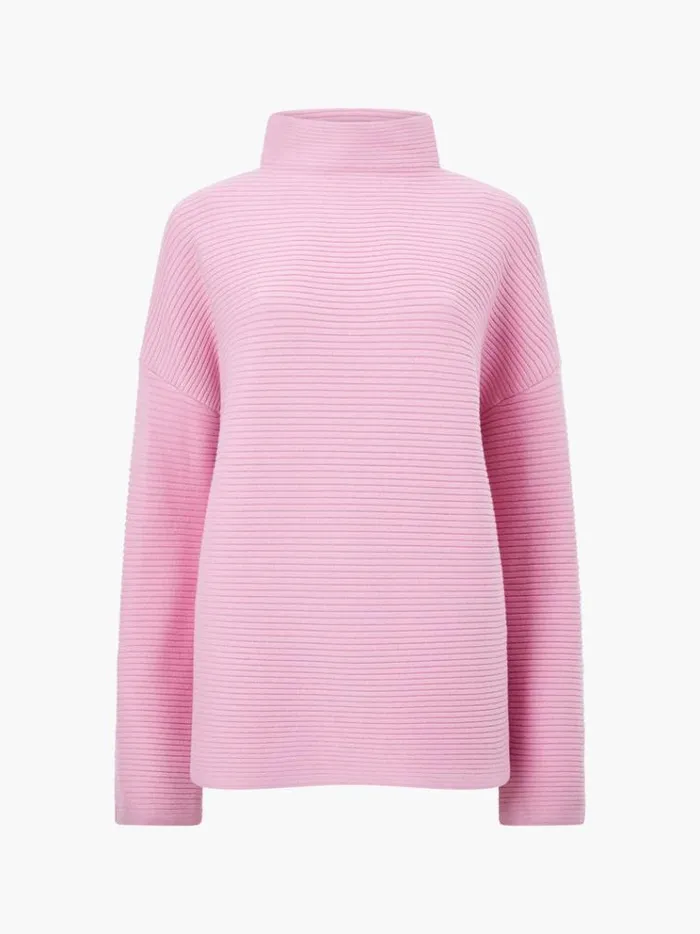 French Connection Jumpers and Cardigans Babysoft Rib Mock Neck Jumper Foxglove 8211 Woman