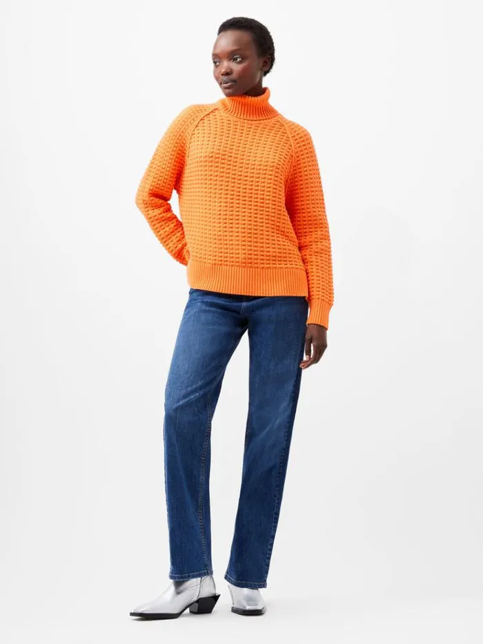 French Connection Jumpers and Cardigans Keya Popcorn Knit Mozart Jumper Coral Rose 8211 Woman