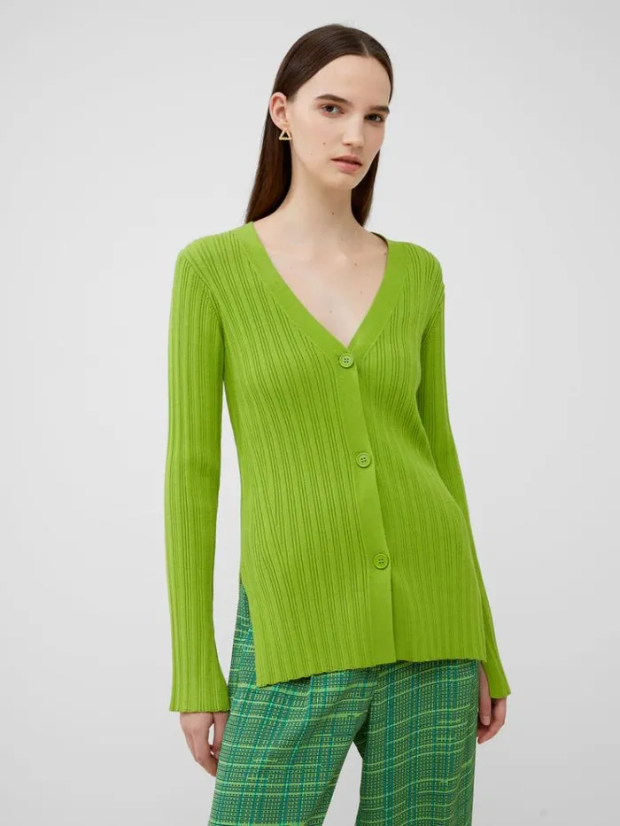 French Connection Jumpers and Cardigans Leonora Recycled Cardigan Wasabi 8211 Woman French Connection Jumpers and Cardigans Leonora Recycled Cardigan Wasabi 8211 Woman