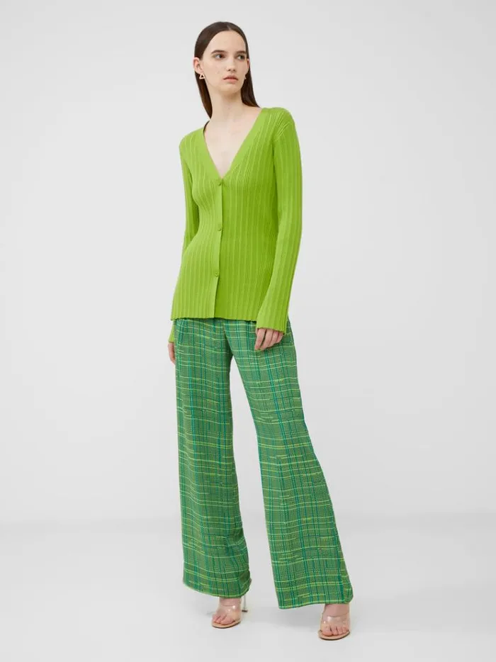 French Connection Jumpers and Cardigans Leonora Recycled Cardigan Wasabi 8211 Woman