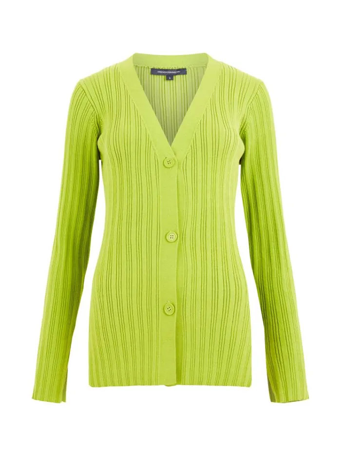 French Connection Jumpers and Cardigans Leonora Recycled Cardigan Wasabi 8211 Woman