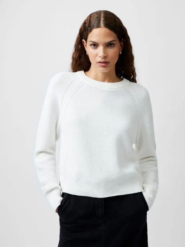 French Connection Jumpers and Cardigans Lilly Mozart Crew Neck Jumper Summer White 8211 Woman French Connection Jumpers and Cardigans Lilly Mozart Crew Neck Jumper Summer White 8211 Woman