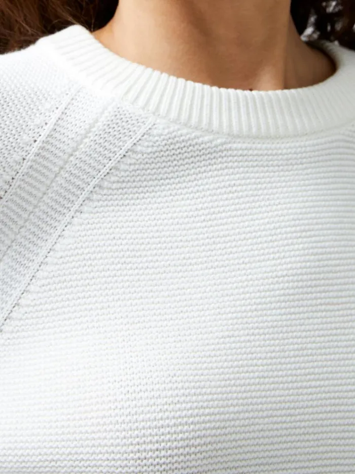 French Connection Jumpers and Cardigans Lilly Mozart Crew Neck Jumper Summer White 8211 Woman