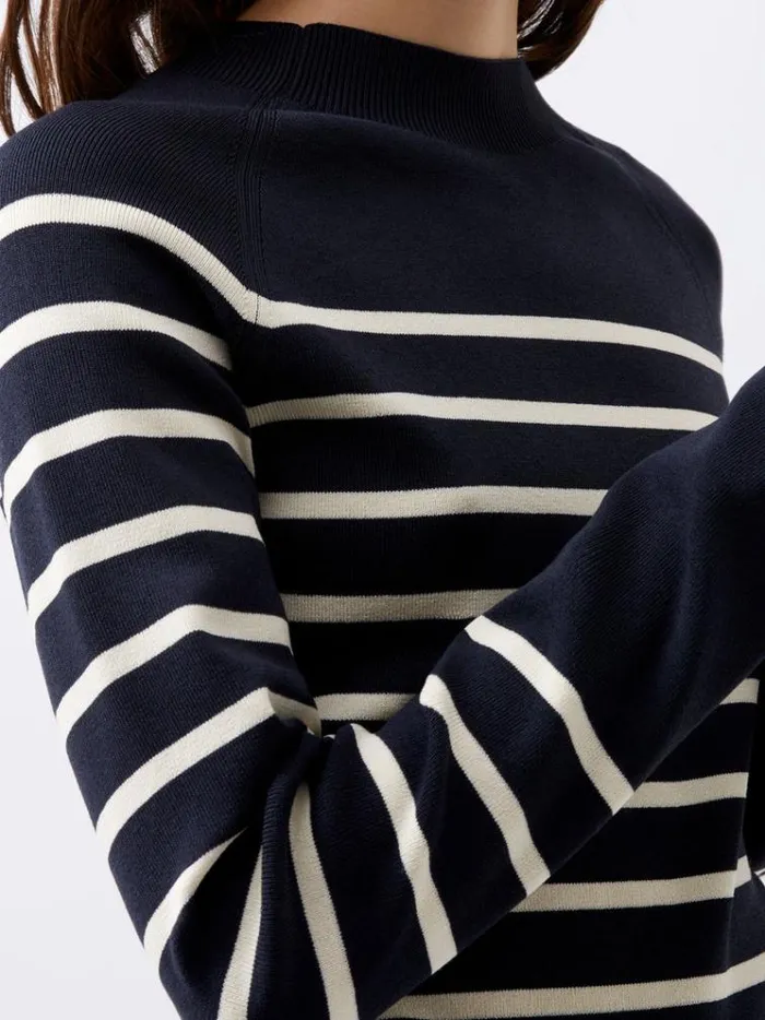 French Connection Jumpers and Cardigans Milena Striped Jumper Marineclassic Cream 8211 Woman