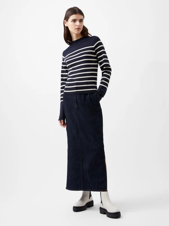 French Connection Jumpers and Cardigans Milena Striped Jumper Marineclassic Cream 8211 Woman