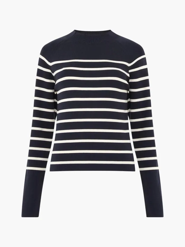 French Connection Jumpers and Cardigans Milena Striped Jumper Marineclassic Cream 8211 Woman