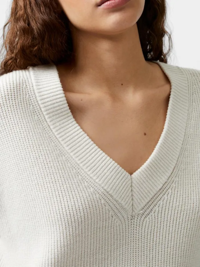 French Connection Jumpers and Cardigans Nariko Rib Knit Vest Oatmeal Mel 8211 Woman