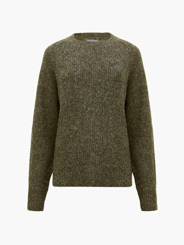 French Connection Jumpers and Cardigans Raglan Sleeve Jumper Dk Khaki 8211 Woman
