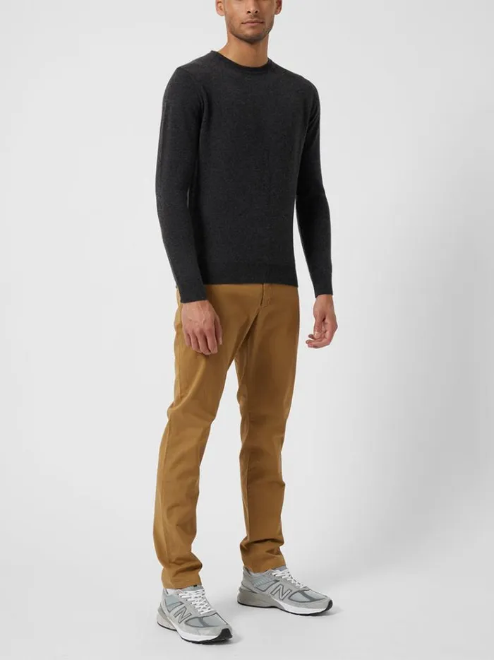 French Connection Knitwear Cashmere Knit Jumper Charcoal Mel 8211 Man