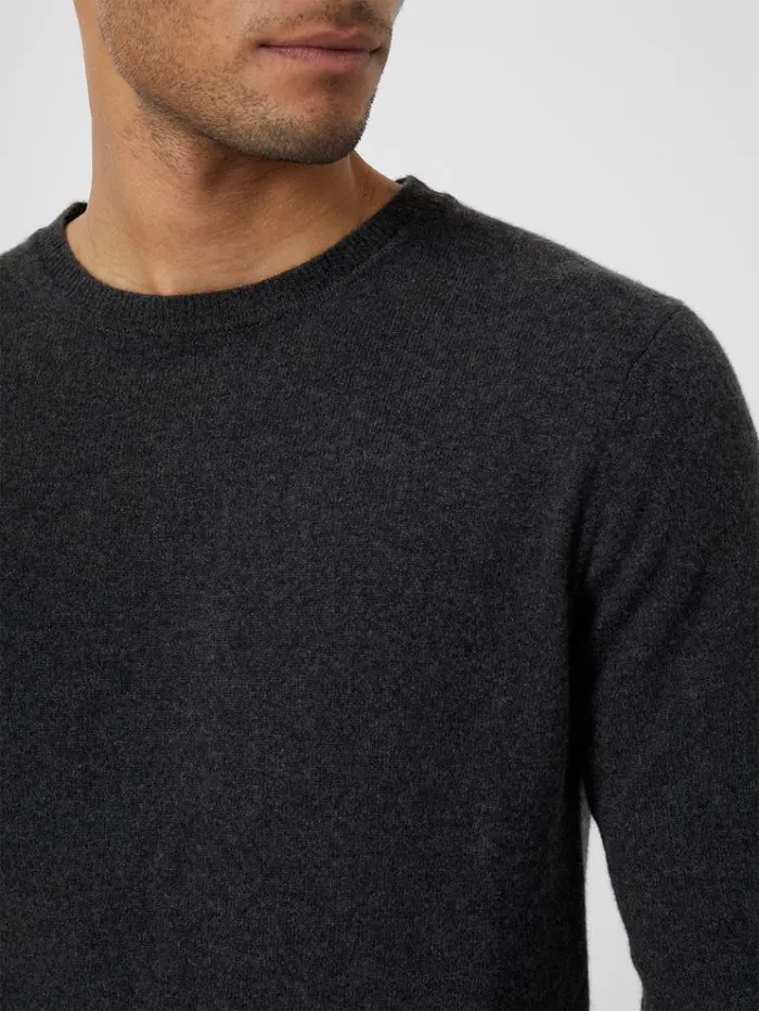 French Connection Knitwear Cashmere Knit Jumper Charcoal Mel 8211 Man