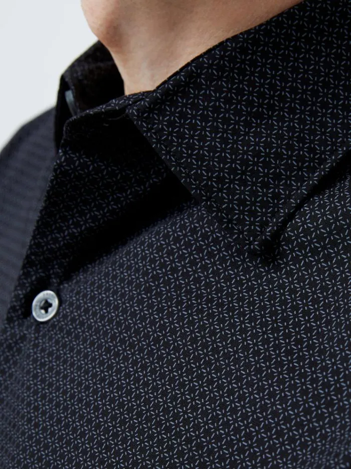 French Connection Shirts Classic Collar Printed Shirt Black Print 8211 Man