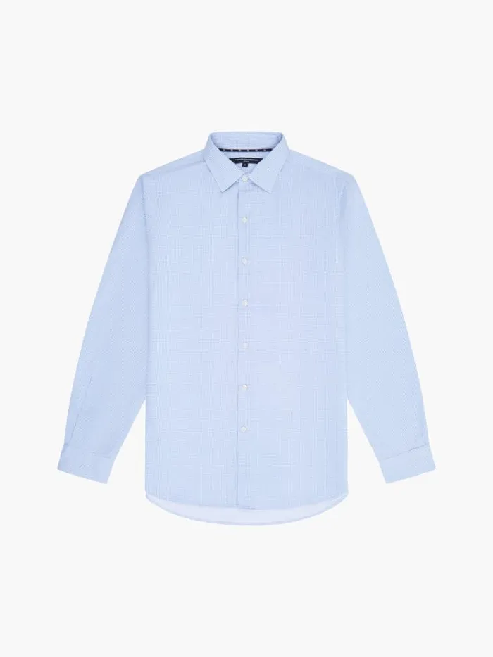 French Connection Shirts Regular Fit Classic Collar Geo Shirt Blue Dot Print 8211 Man