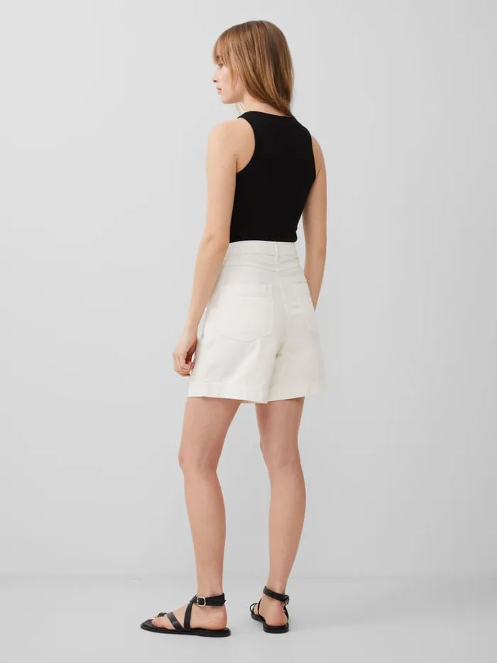 French Connection Skirts and Shorts Finley Denim Shorts Ecru 8211 Woman