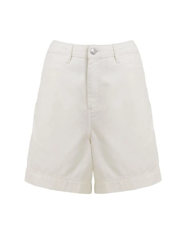 French Connection Skirts and Shorts Finley Denim Shorts Ecru 8211 Woman