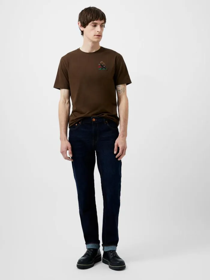 French Connection TShirts and Polo Shirts Embroidered Bear Organic Graphic TShirt Truffle Brown 8211 Man