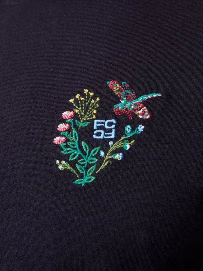French Connection TShirts and Polo Shirts Embroidered Dragonfly Organic Graphic TShirt Black 8211 Man