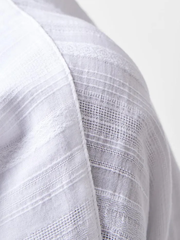 French Connection Tops Rhodes Texture Popover Shirt Summer White 8211 Woman