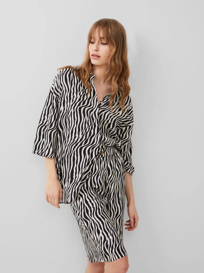 French Connection Tops Seine Eco Delphine Shirt Blackoutclassic C 8211 Woman