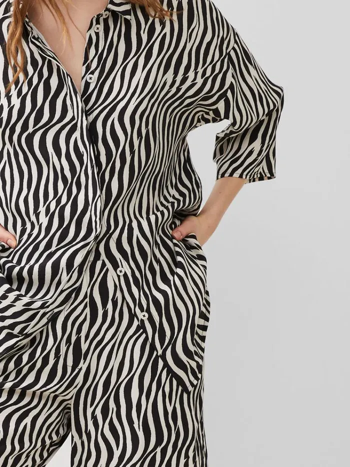 French Connection Tops Seine Eco Delphine Shirt Blackoutclassic C 8211 Woman