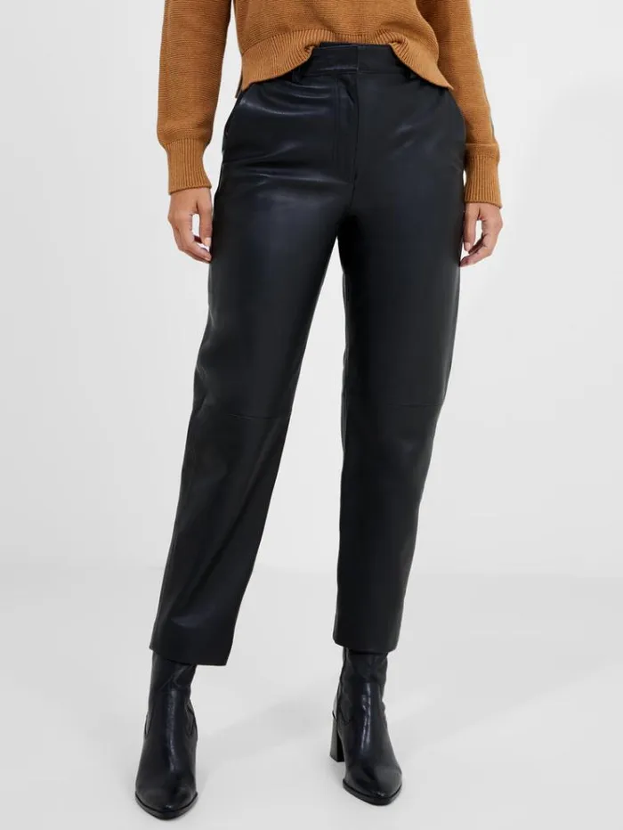 French Connection Trousers Connie Leather Trousers Black 8211 Woman