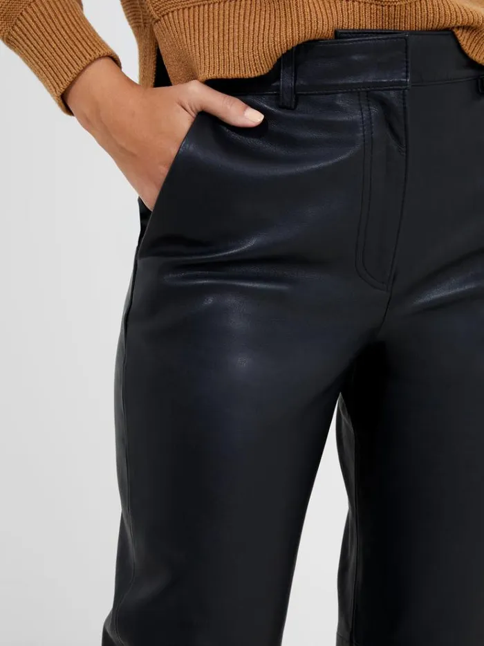 French Connection Trousers Connie Leather Trousers Black 8211 Woman