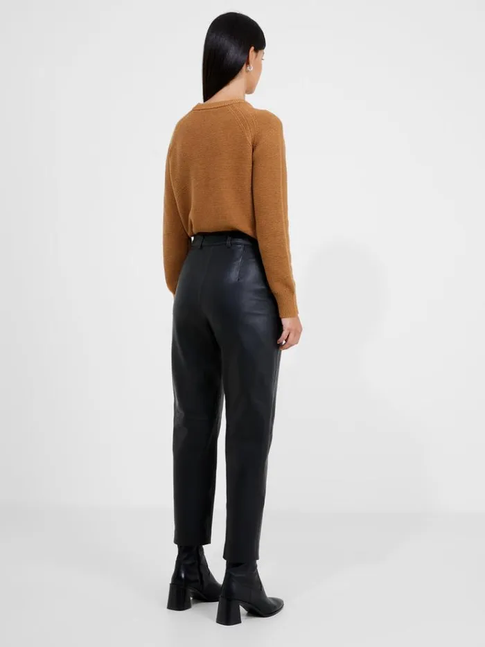 French Connection Trousers Connie Leather Trousers Black 8211 Woman