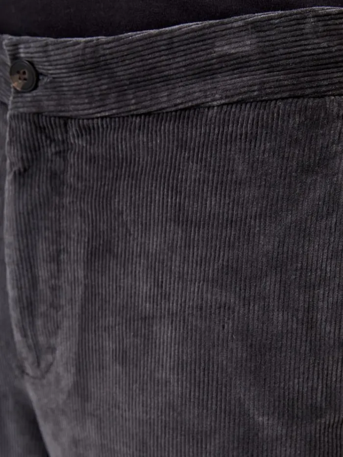 French Connection Trousers Corduroy Stretch Band Trousers Dark Grey 8211 Man