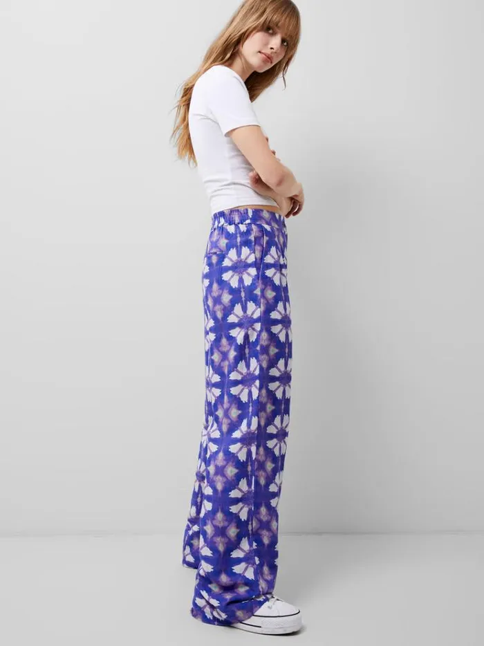French Connection Trousers Dory Birdie Linen Trousers Royal Blue 8211 Woman