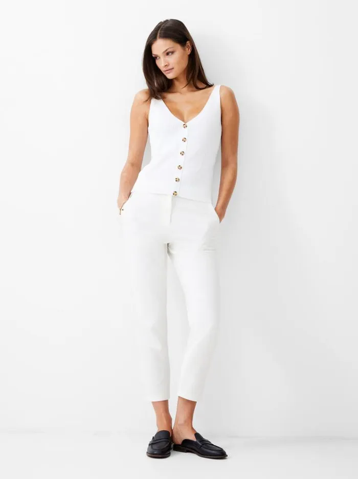 French Connection Trousers Tailored Tapered Ankle Grazer Trousers Summer White 8211 Woman French Connection Trousers Tailored Tapered Ankle Grazer Trousers Summer White 8211 Woman