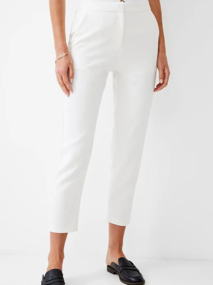 French Connection Trousers Tailored Tapered Ankle Grazer Trousers Summer White 8211 Woman