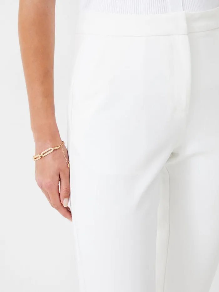 French Connection Trousers Tailored Tapered Ankle Grazer Trousers Summer White 8211 Woman