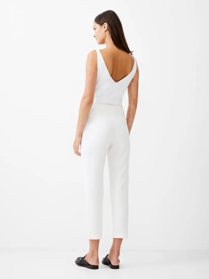 French Connection Trousers Tailored Tapered Ankle Grazer Trousers Summer White 8211 Woman
