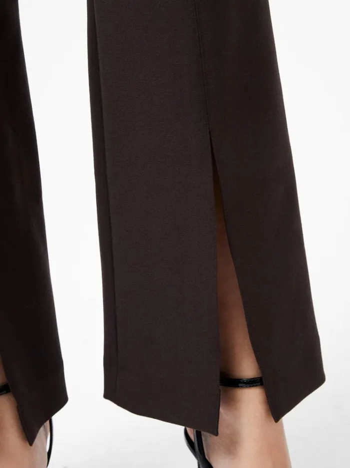 French Connection Trousers Whisper Front Split Trousers Chocolate Ganache 8211 Woman