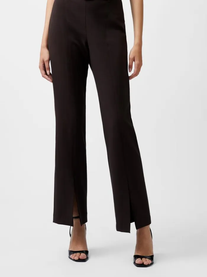 French Connection Trousers Whisper Front Split Trousers Chocolate Ganache 8211 Woman