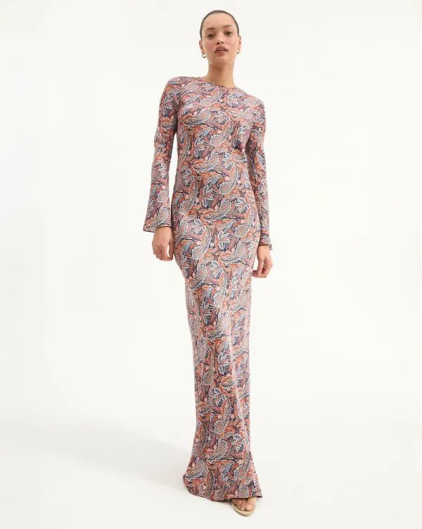 Gemma Maxi Dress Navy Multi Women Veronica Beard Dresses