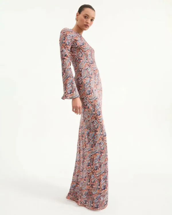 Gemma Maxi Dress Navy Multi Women Veronica Beard Dresses Gemma Maxi Dress Navy Multi Women Veronica Beard Dresses