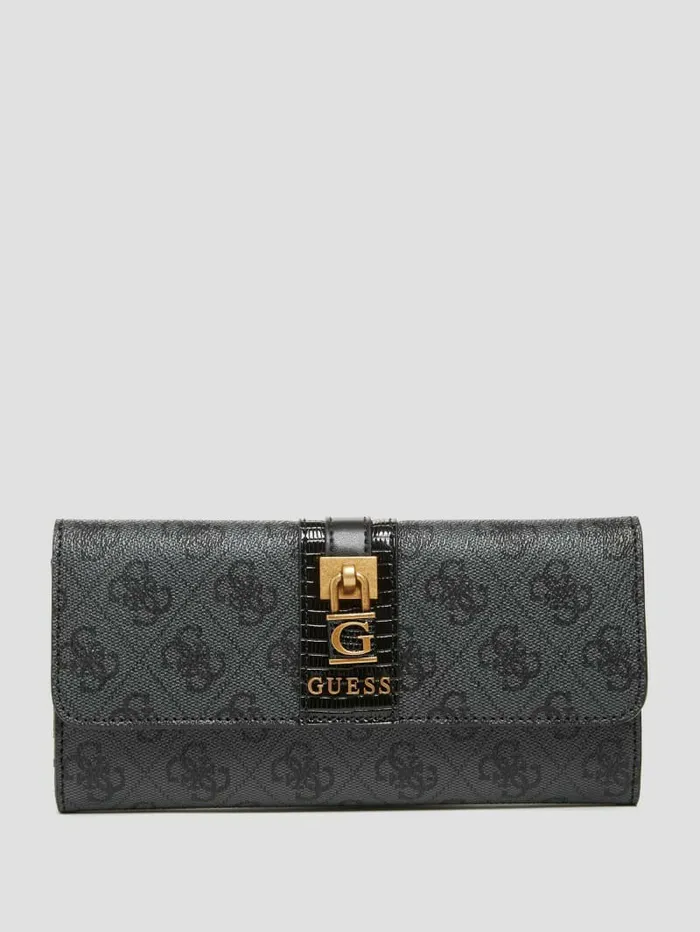 Ginevra Logo Clutch Wallet Cloud Wash Women Handbags GUESS