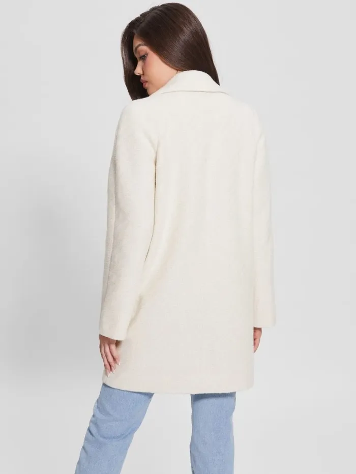 Ginny Coat Cream White Jackets and Coats GUESS Women