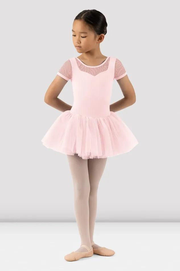 Girls Holly Short Sleeve Tutu Dress Candy Pink Performance Bloch Children