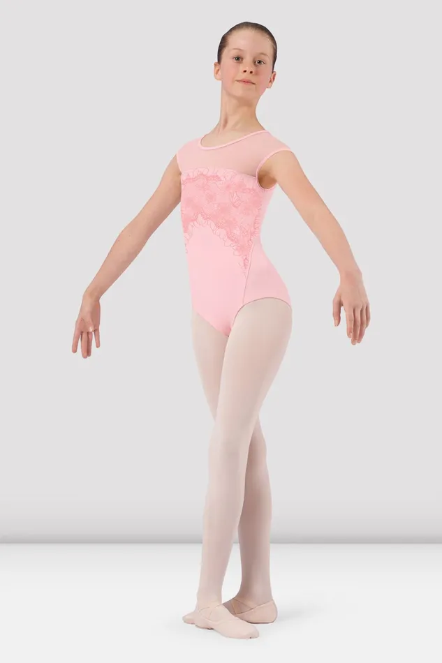 Girls Katalina Cap Sleeve Leotard Candy Pink Leotards Bloch Children