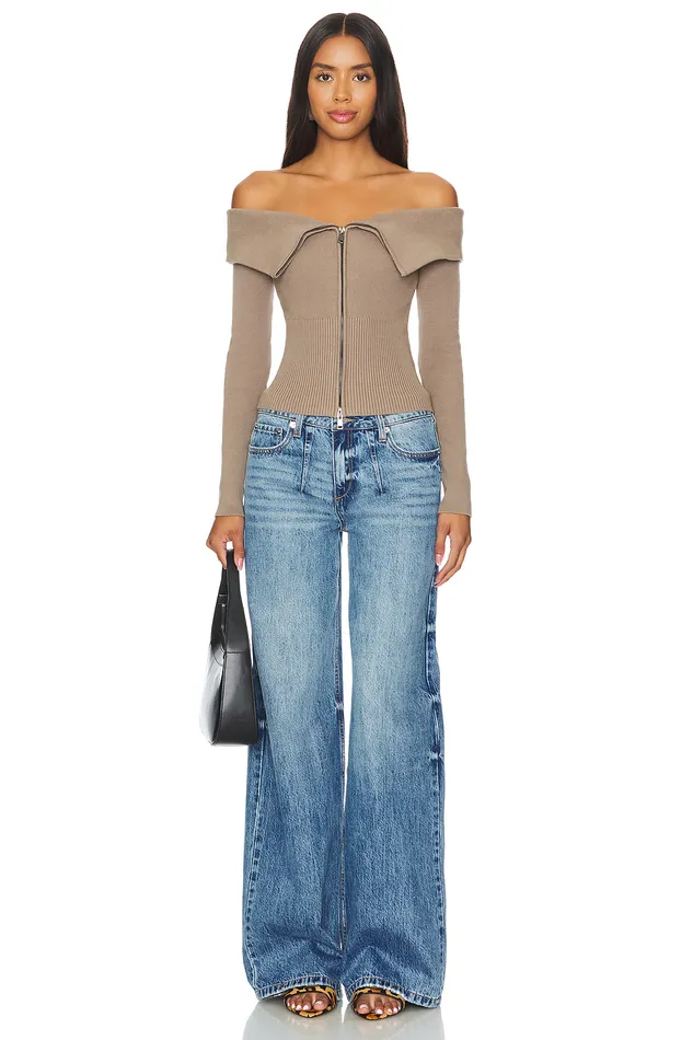 Giugno Zip Cardigan Taupe Women Lovers and Friends Tops Giugno Zip Cardigan Taupe Women Lovers and Friends Tops