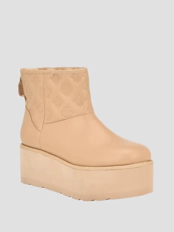 GUESS Boots and Booties Women Jilla Platform Bootie Medium Natural 101