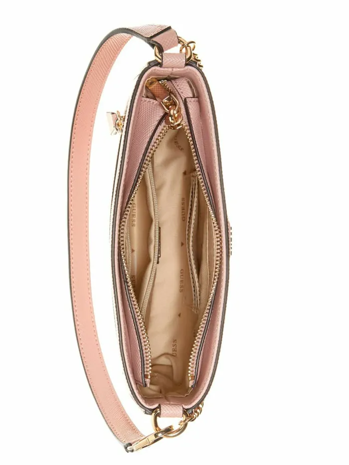 GUESS Brynlee Mini TopZip Shoulder Bag Pink Women Handbags GUESS Brynlee Mini TopZip Shoulder Bag Pink Women Handbags
