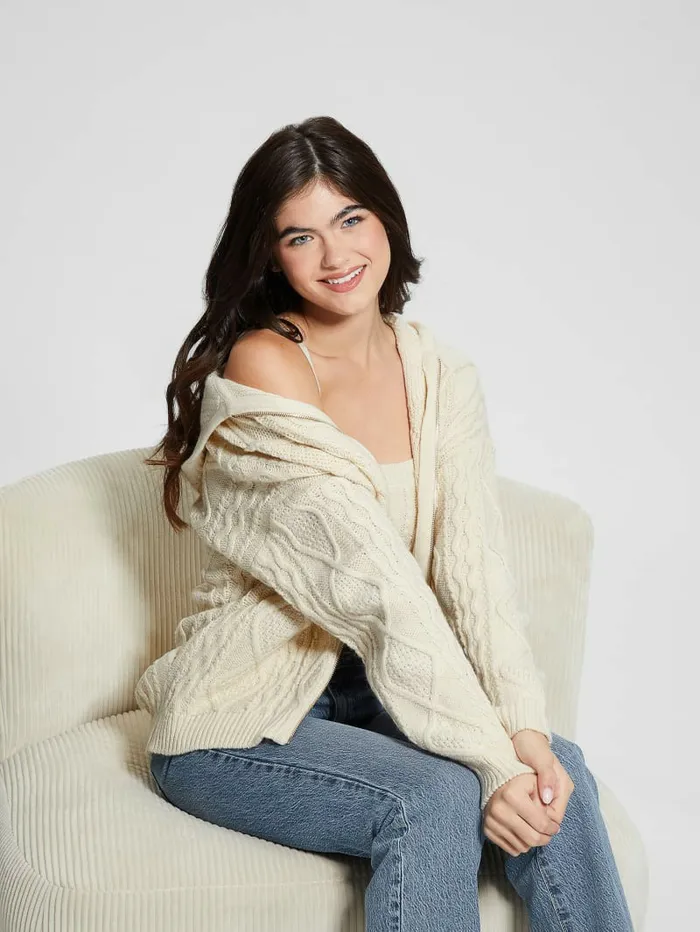 GUESS Chiba Sweater Tank Top Pearl Oyster Women Tops GUESS Chiba Sweater Tank Top Pearl Oyster Women Tops