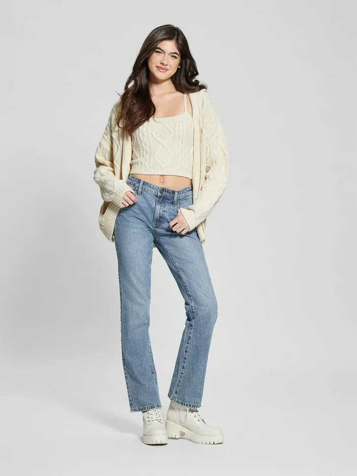 GUESS Chiba Sweater Tank Top Pearl Oyster Women Tops GUESS Chiba Sweater Tank Top Pearl Oyster Women Tops
