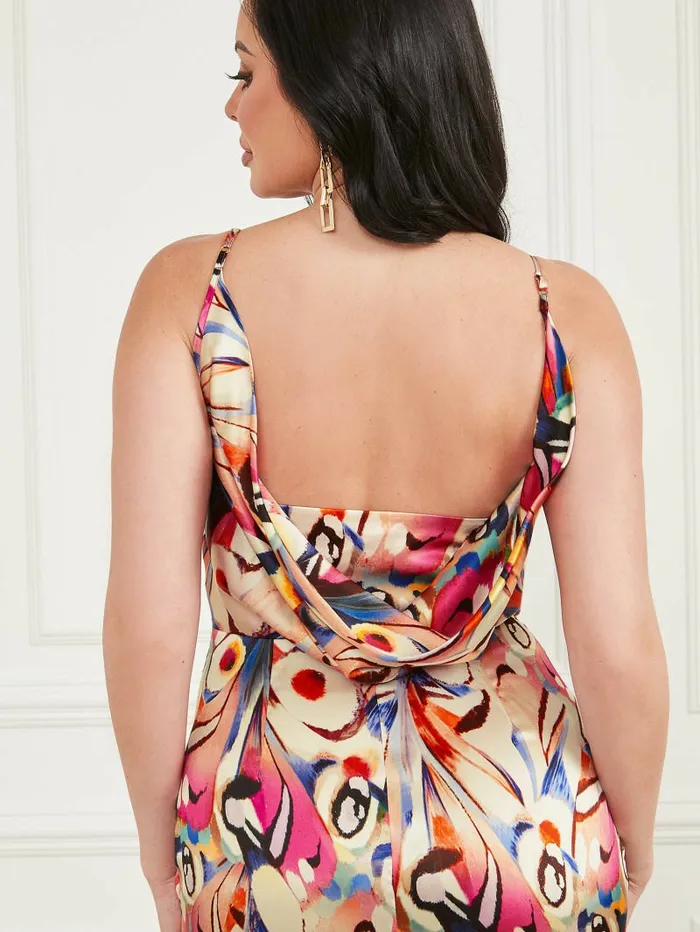GUESS Dresses and Jumpsuits Women Madelyn Silk Maxi Dress Wonderland Print GUESS Dresses and Jumpsuits Women Madelyn Silk Maxi Dress Wonderland Print