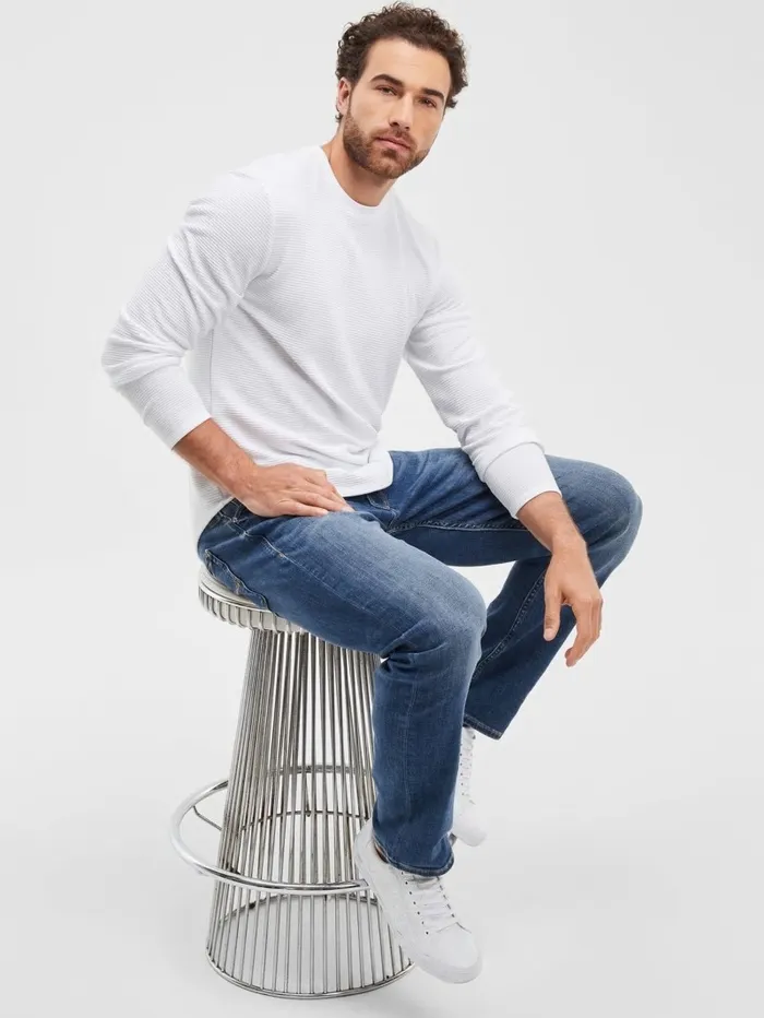 GUESS Eco Regular Straight Jeans Delta Wash Men Jeans and Denim