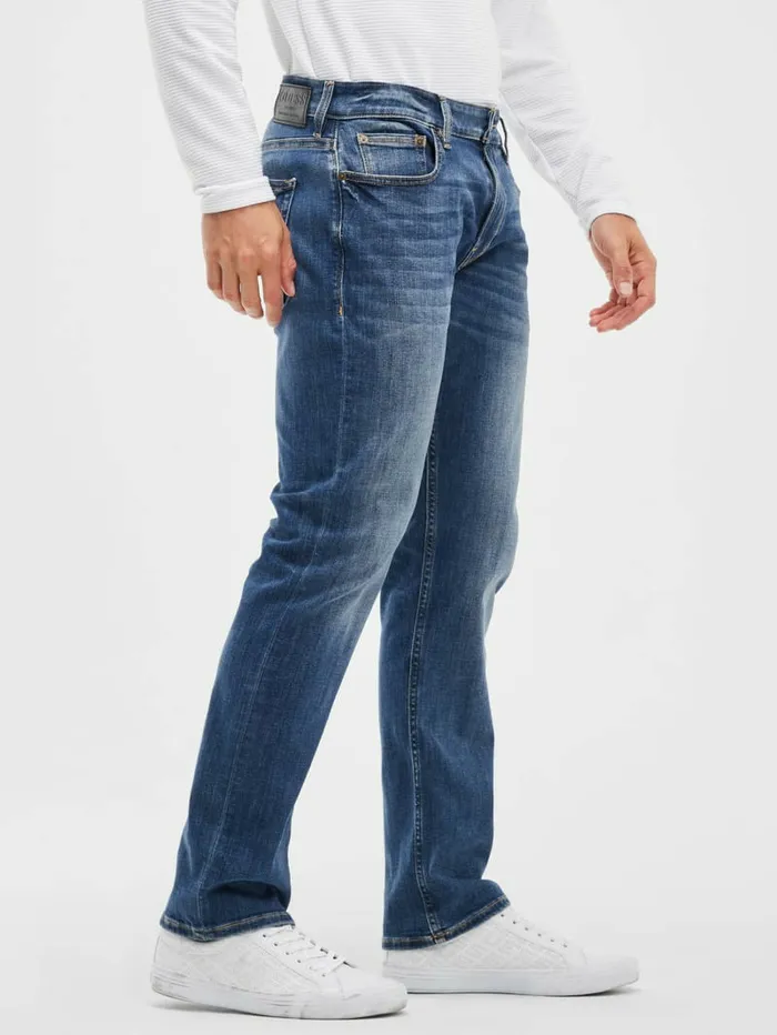 GUESS Eco Regular Straight Jeans Delta Wash Men Jeans and Denim