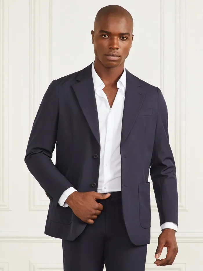 GUESS Gary Patch Blazer Bleu lgant Men Jackets and Coats
