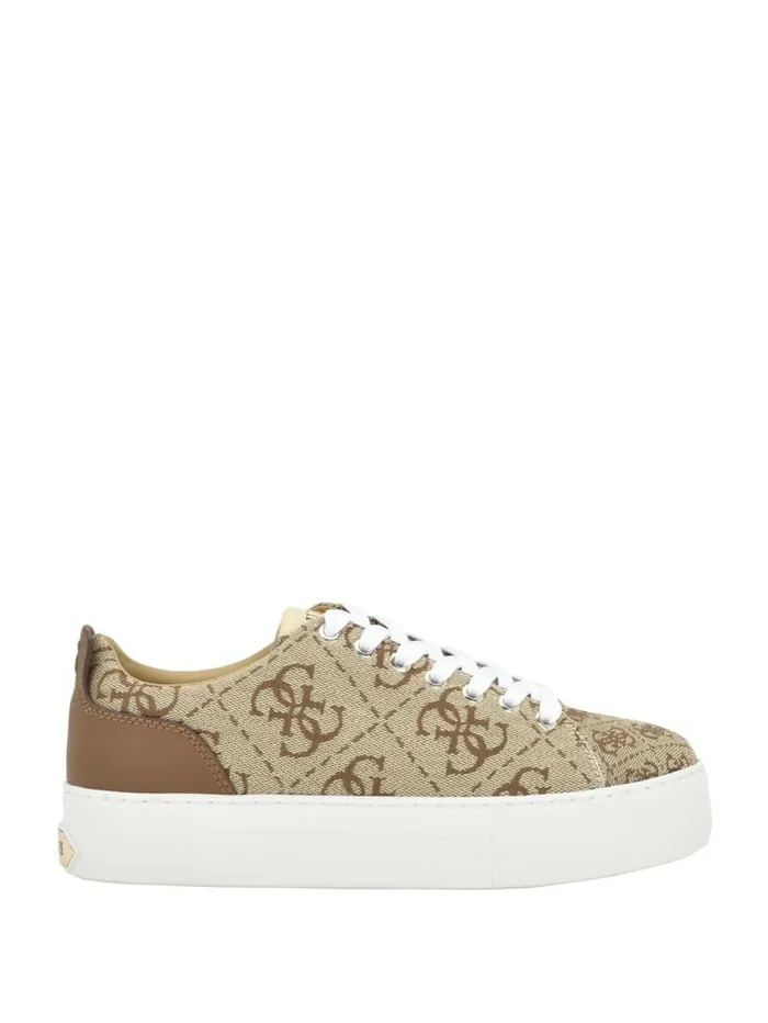 GUESS Giaa Logo Print LowTop Sneakers Medium Brown Women Sneakers GUESS Giaa Logo Print LowTop Sneakers Medium Brown Women Sneakers